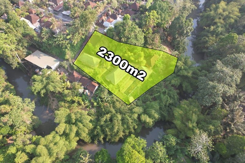 for sale land river side CEPAKA rice and river view