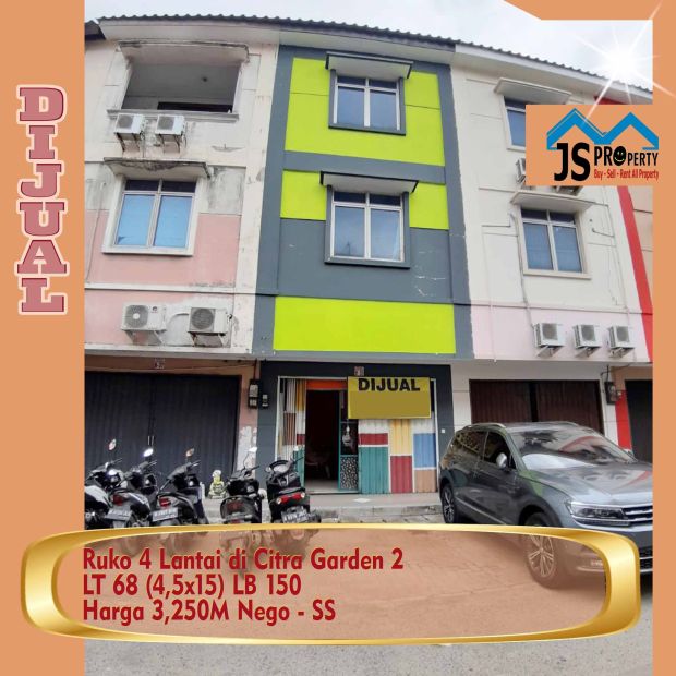 Dijual Cepat Ruko Lantai Di Citra Garden Lt M X Ss