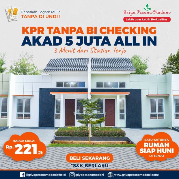 Rumah Modern Harga Minimalis : Bebas BI Cheking