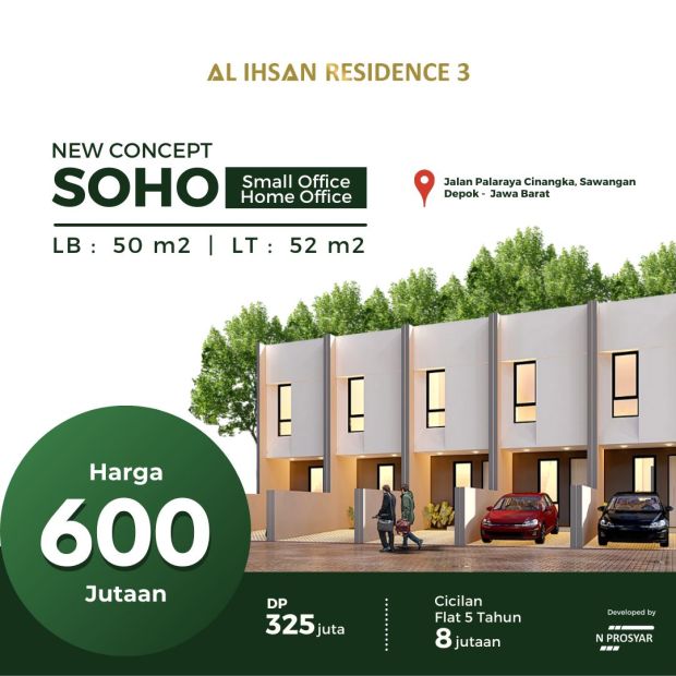 Al Ihsan Residence 3 New Concept Modern Home di Cinangka Sawangan Depo