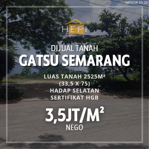 Tanah Bagus Kic Gatsu Semarang Barat Luas Kotak