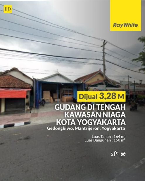 Dijual Gudang Di Tengah Kota Jogja Di Jalan Suryowijayan