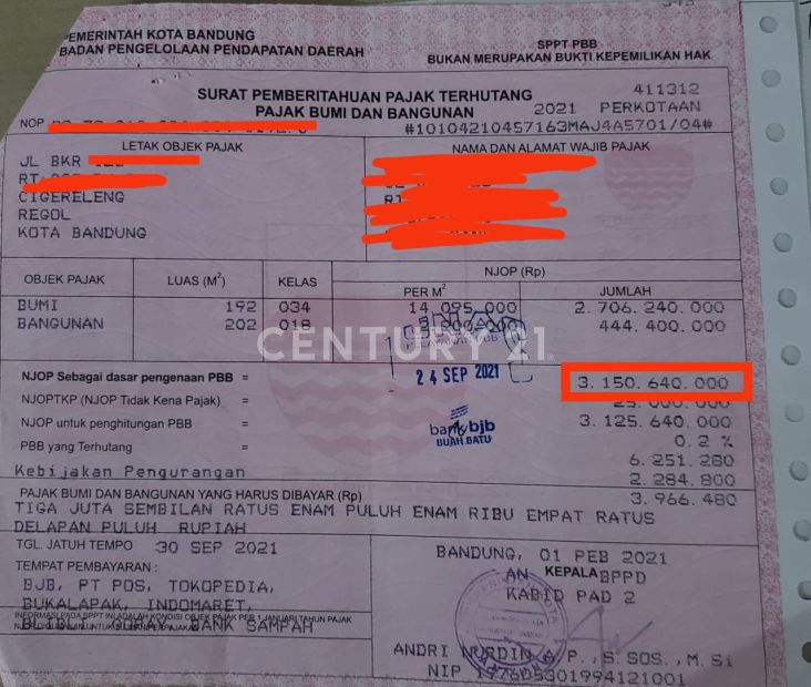 Seharga Njop Ruko Lantai Di Jalan Raya Utama Bkr Kodya Bandung