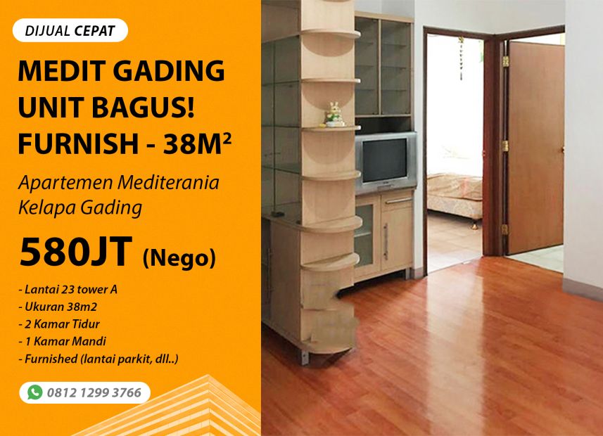 Dijual Apartemen Mediterania Kelapa Gading Unit Bagus