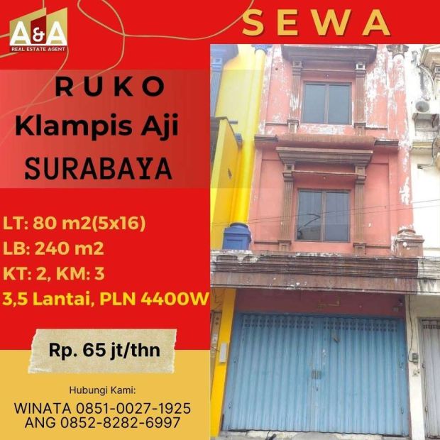 Ruko 3,5 Lantai Murah & Strategis Klampis Aji Surabaya