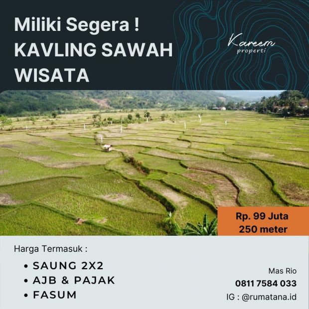 Miliki Segera Tanah Kavling Sawah Produktif Cuma Menit Dari Cibubur