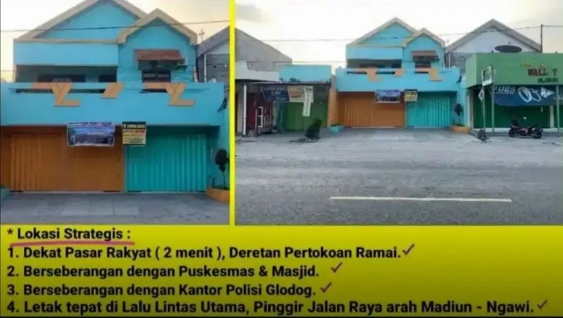 Ruko Istimewa Pinggir Jalan Raya Utama