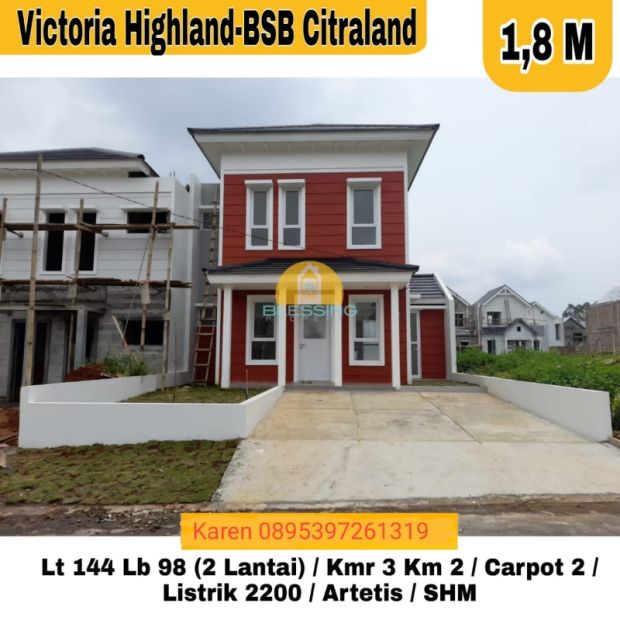 Dijual Rumah Di Victoria Highland Bsb Harga Di Bawah Developer