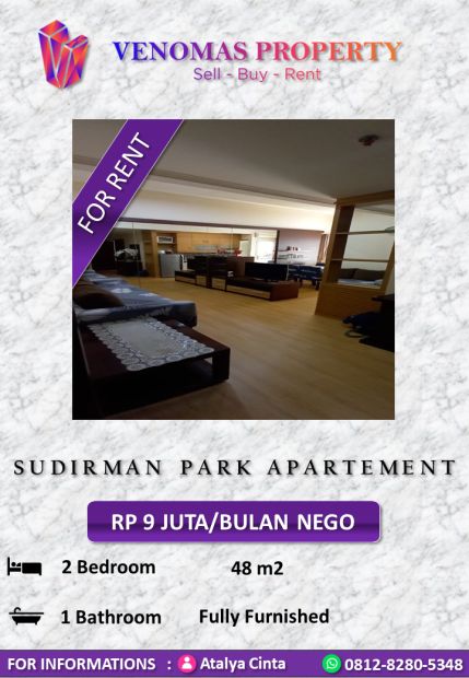 Disewakan Apartement Sudirman Park Lantai Fasilitas 2 Bedrooms Tower B