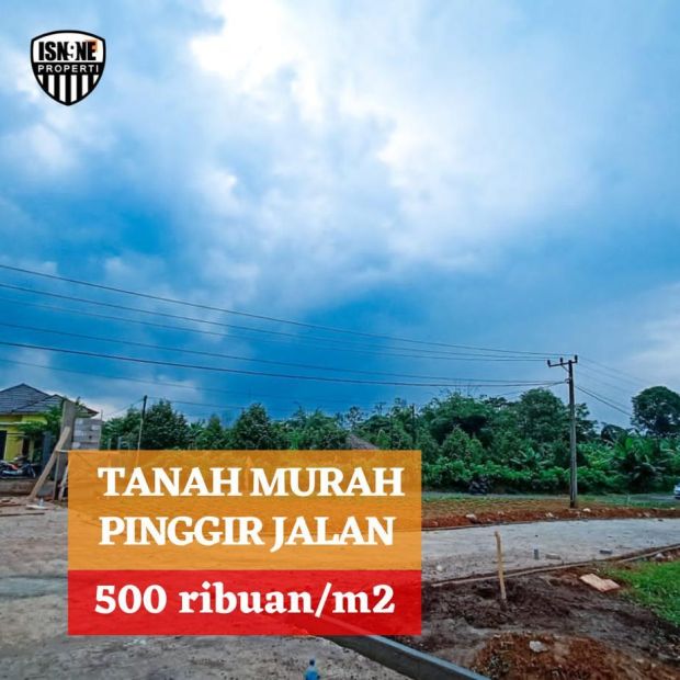 JUAL BU TANAH MURAH 500 RIBUAN PERMETER PINGGIR JALAN