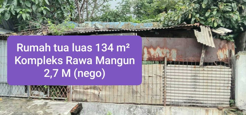 Di Jual Rumah Tua Hitung Tanah Rawamangun Jakarta Timur