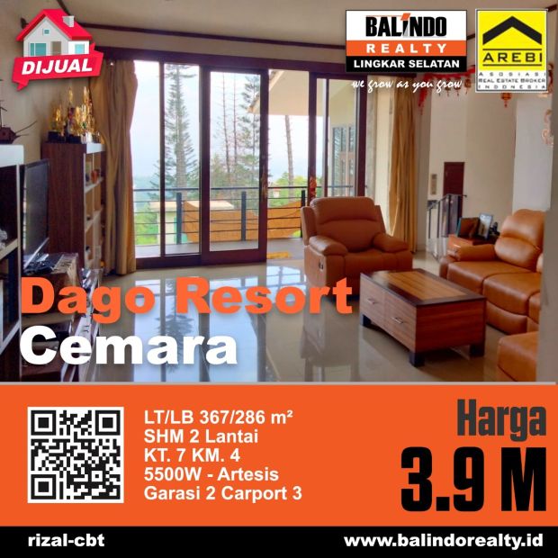 Jual Cepat Rumah Asri Sejuk Dengan View Bandung Dago Resort