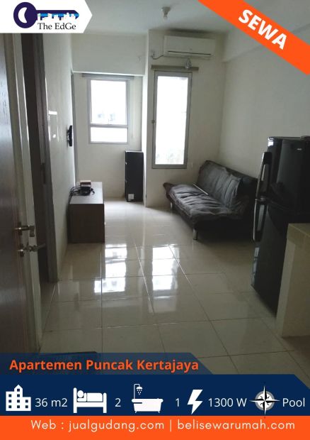 Sewa Apartemen 1 BR Siap Pakai Di Puncak Kertajaya Surabaya - The EdGe