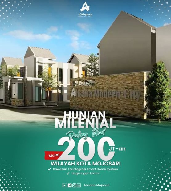 Rumah Premium Modern Dalam Cluster Islami Garansi Bangunan 10 Th Mojosari