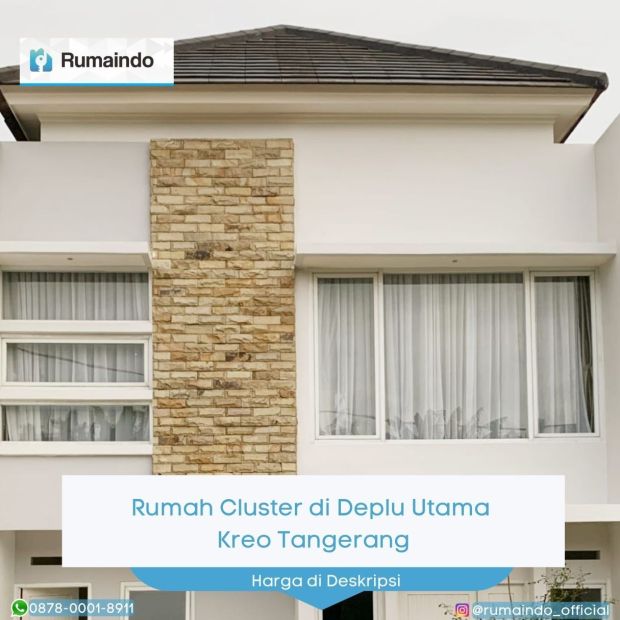 Dijual Murah Rumah Cluster di Deplu Utama Kreo Tangerang