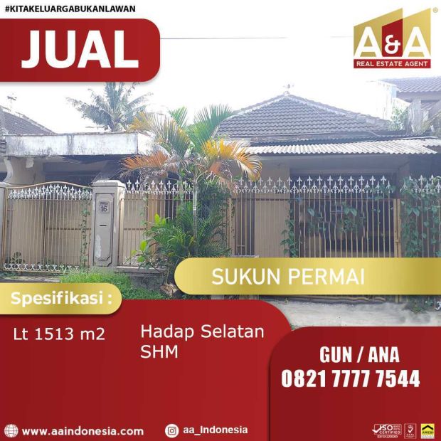 Dijual Rumah Hitung Tanah Lokasi Malang