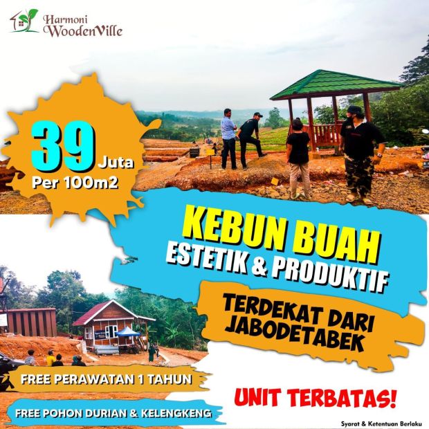 Harmoni Wooden Ville Kavling Kebun Buah Saung Estetik. 01