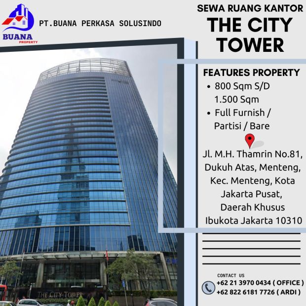 SEWA RUANG KANTOR THE CITY TOWER