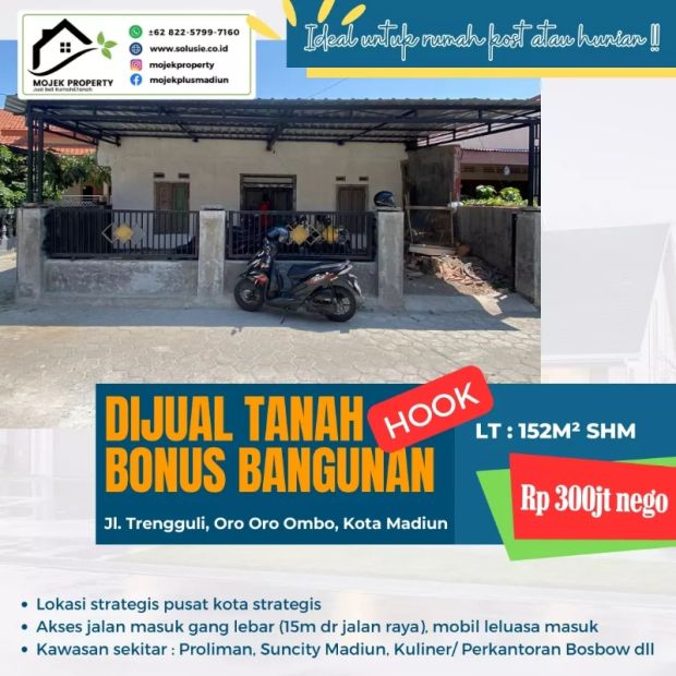 Dijual Tanah Bonus Bangunan