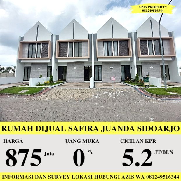 Jual Rumah Baru Tipe Terbaru Azalea Lokasi Safira Juanda Resort SDA