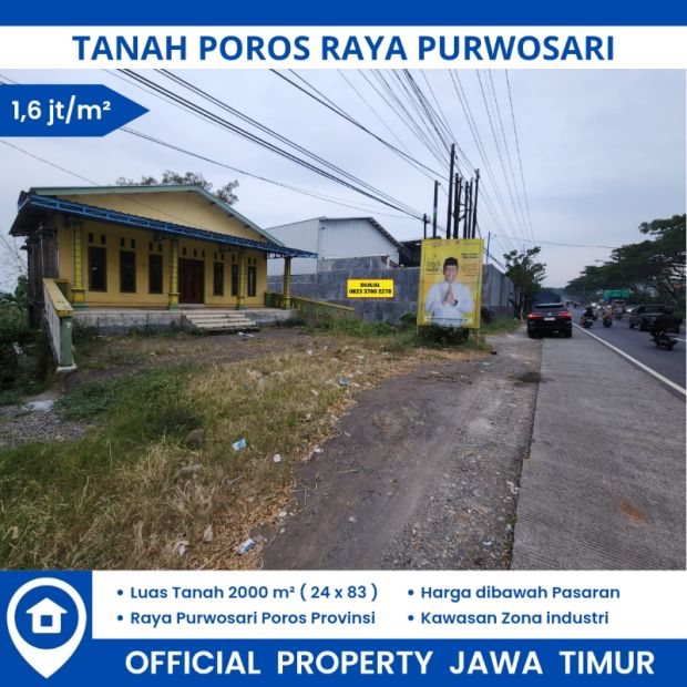 TANAH INDUSTRI RAYA PURWOSARI JALUR MALANG SURABAYA