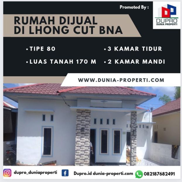 Rumah Dijual Murah Tipe Tanah M Kt Km Lhong Cut Banda Aceh