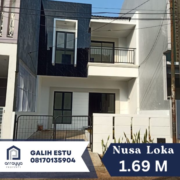 Rumah Baru Modern Lantai Di Nusa Loka Bsd