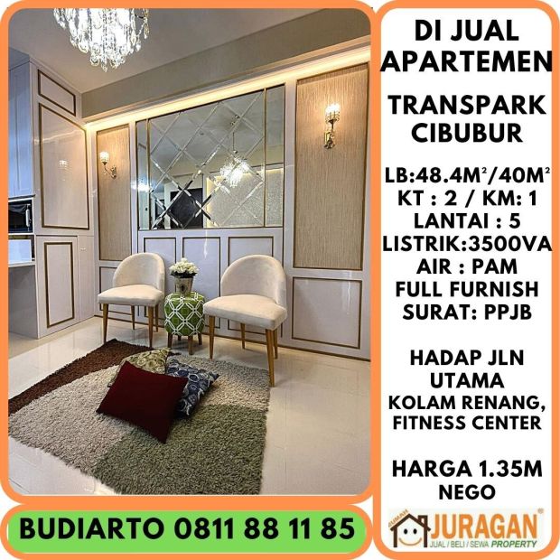 Jual 1 Unit Apartemen Transpark Cibubur Lantai Rendah View Jl Raya