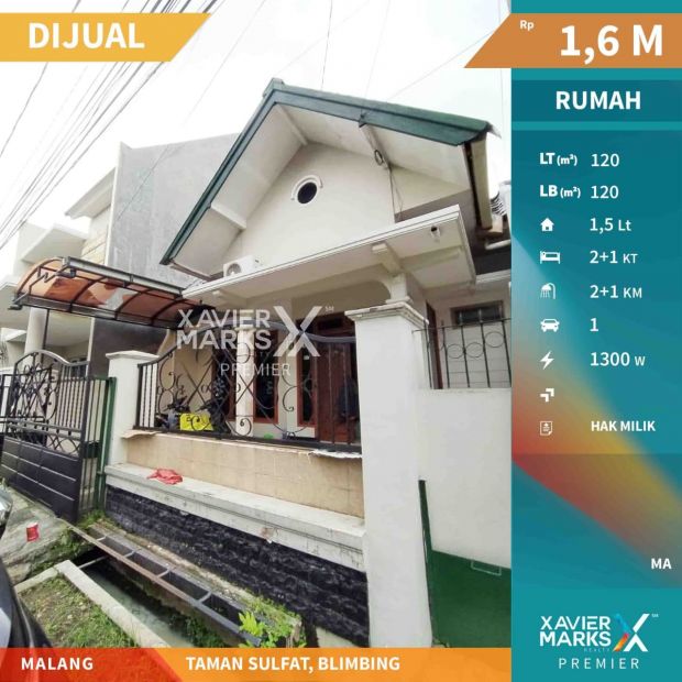 Rumah Dijual Di Taman Sulfat Blimbing Malang