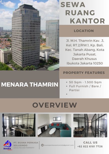 Sewa Ruang Kantor Menara Thamrin