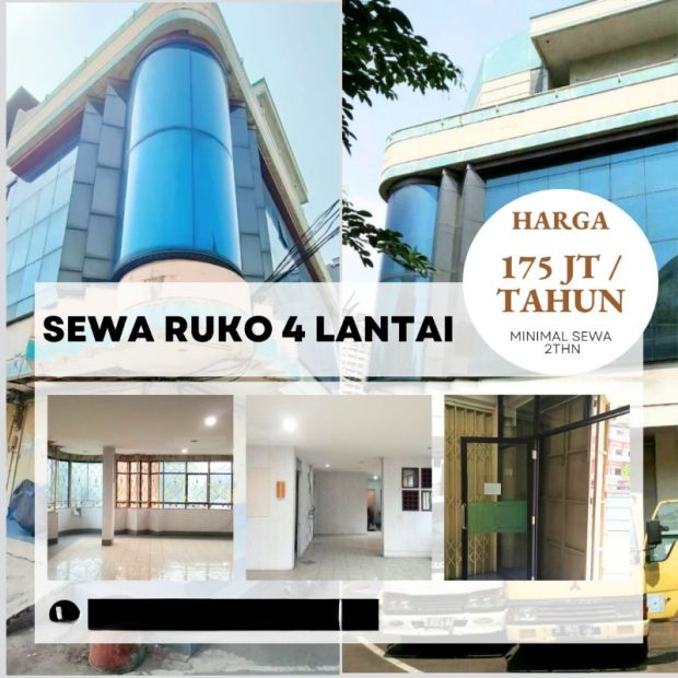 Disewa Ruko Harco Mangga Dua Hook 4 Lantai