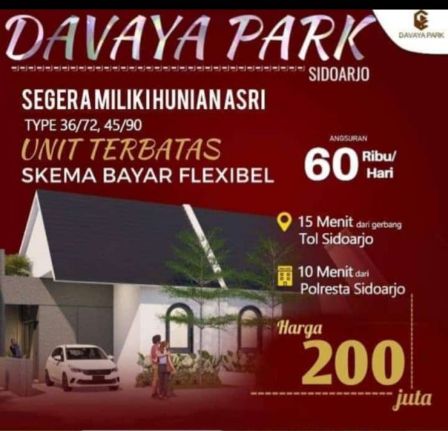 Perumahan DAVAYA PARK Sukodono Sidoarjo