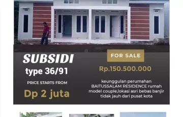 Rumah Subsidi Dijual di Paya Robah, Binjai, Sumatra Utara