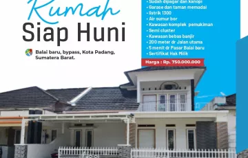 Rumah Dijual di Balai Baru (Pasar Baru), Padang, Sumatra Barat