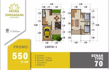 Rumah Dijual di Bumiaji, Batu, Jawa Timur