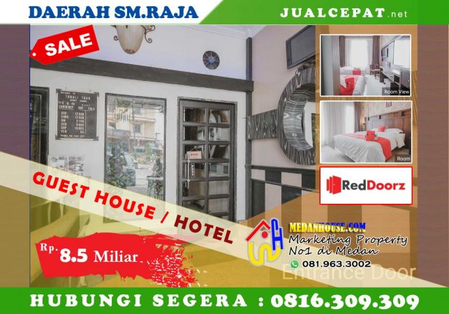 RUKO DIJUAL  Guest House Hotel Aktif di medan 15 Tempat  