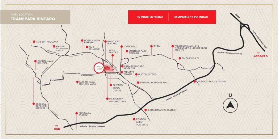 btc bintaro map