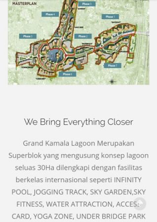 Apatemen kamala lagoon victoria bekasi SIP0417