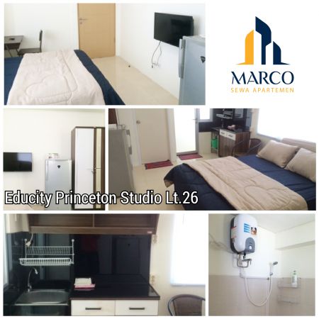  Apartemen  Educity studio  bulanan murah full furnished