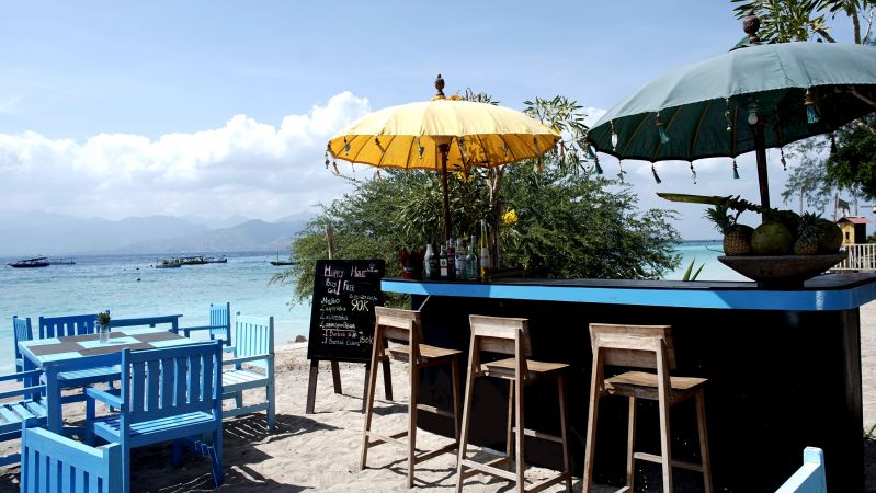 Hotel pinggir pantai Gili Trawangan