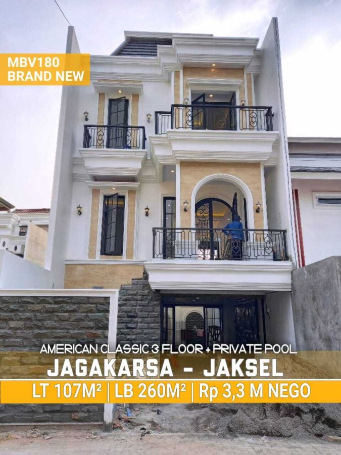 Mb180.BRAND NEW HOUSE AMERICAN CLASSIC 3FLOOR WITH PRIVATE POOL