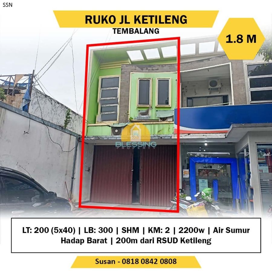 Ruko Murah di Lokasi Strategis di Jl. Ketileng