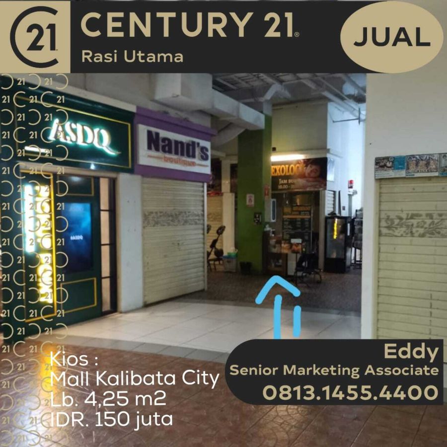 Dijual Kios Mall Kalibata City Jakarta Selatan