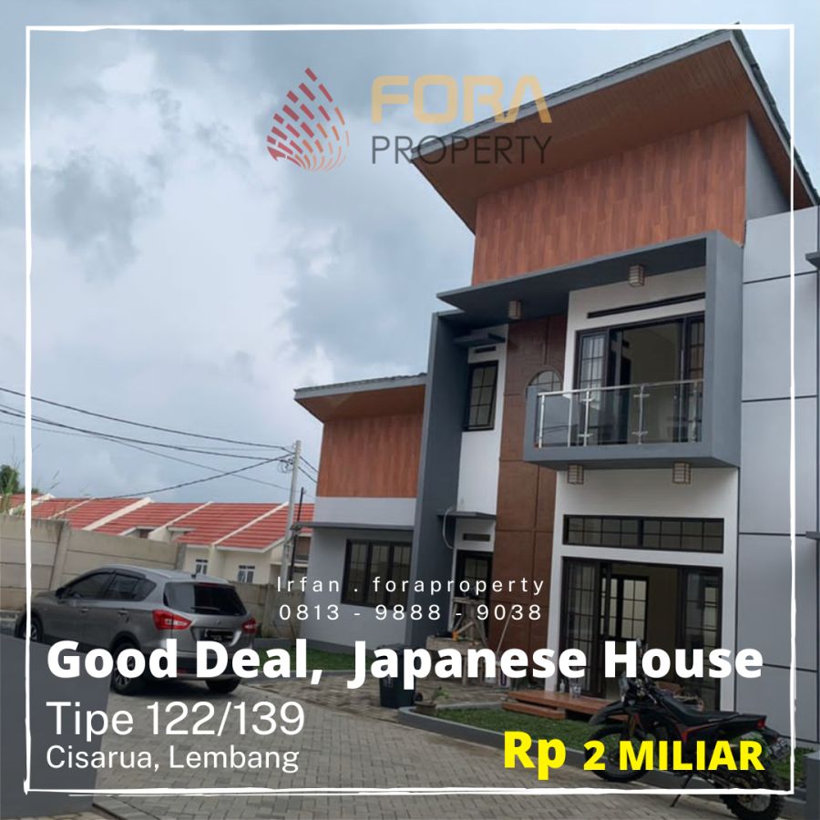 Dijual Villa Rumah Jepang Lembang City View Eksotis