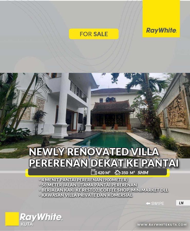 Newly Renovated Villa di Pererenan dekat ke Pantai