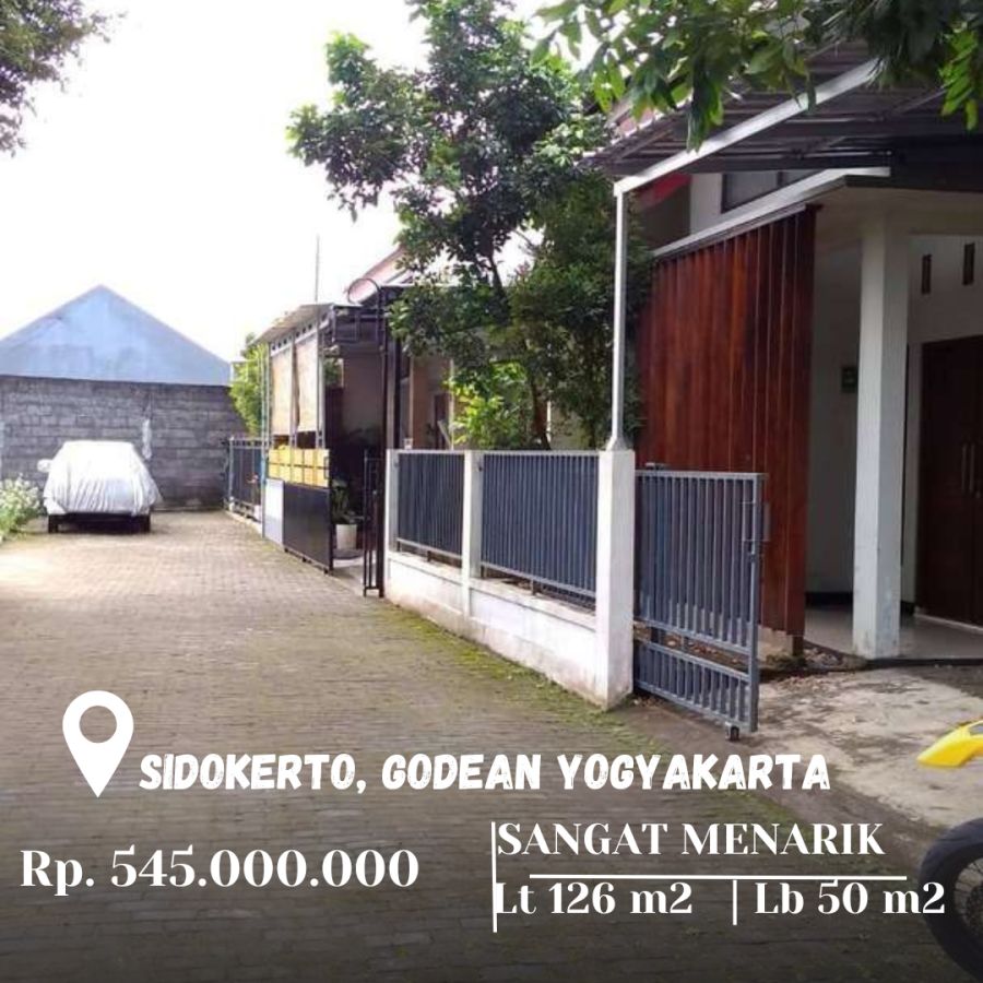 Rumah dijual Yogyakarta godean cumab 500an Jt tanah luas