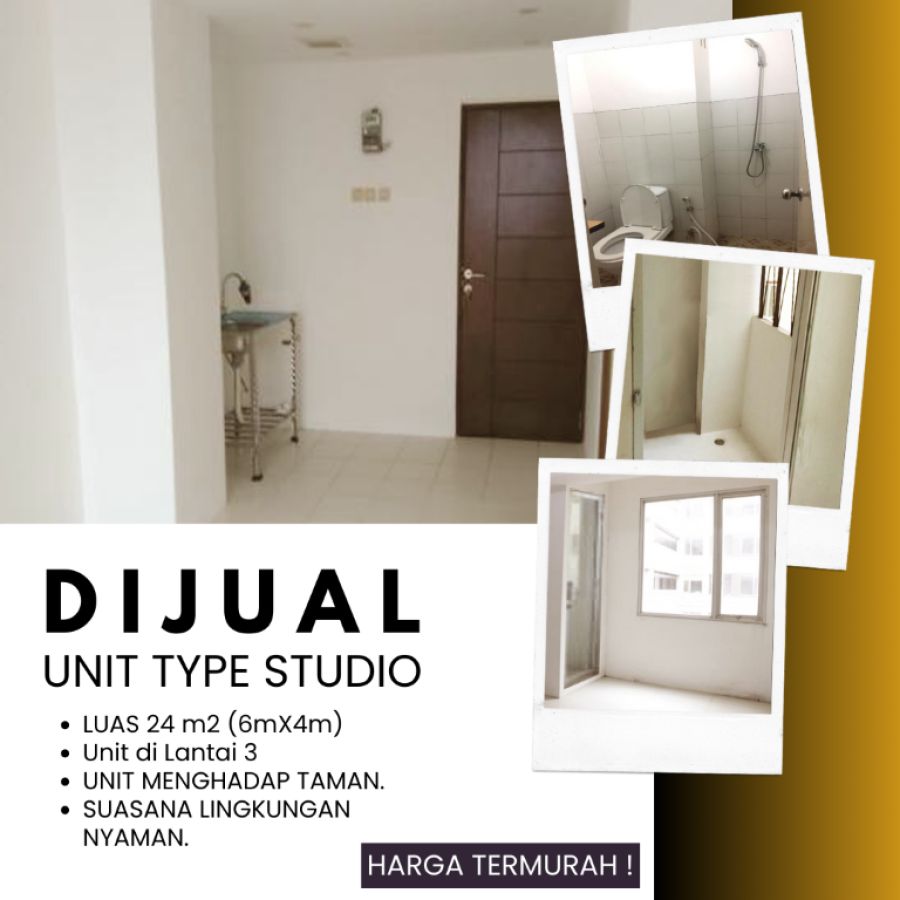 Apartemen Type Studio, Suasana Nyaman & Aman di Bandung Selatan