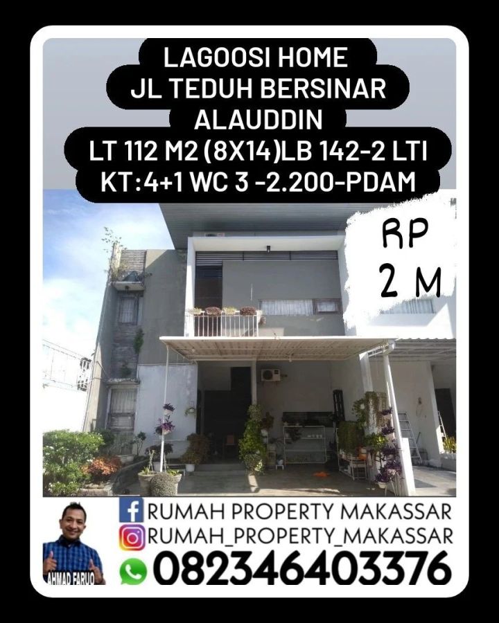 Lagoosi Home Jl Teduh Bersinar Alauddin LT 112-8X14 LB142-2 Lti KT 5