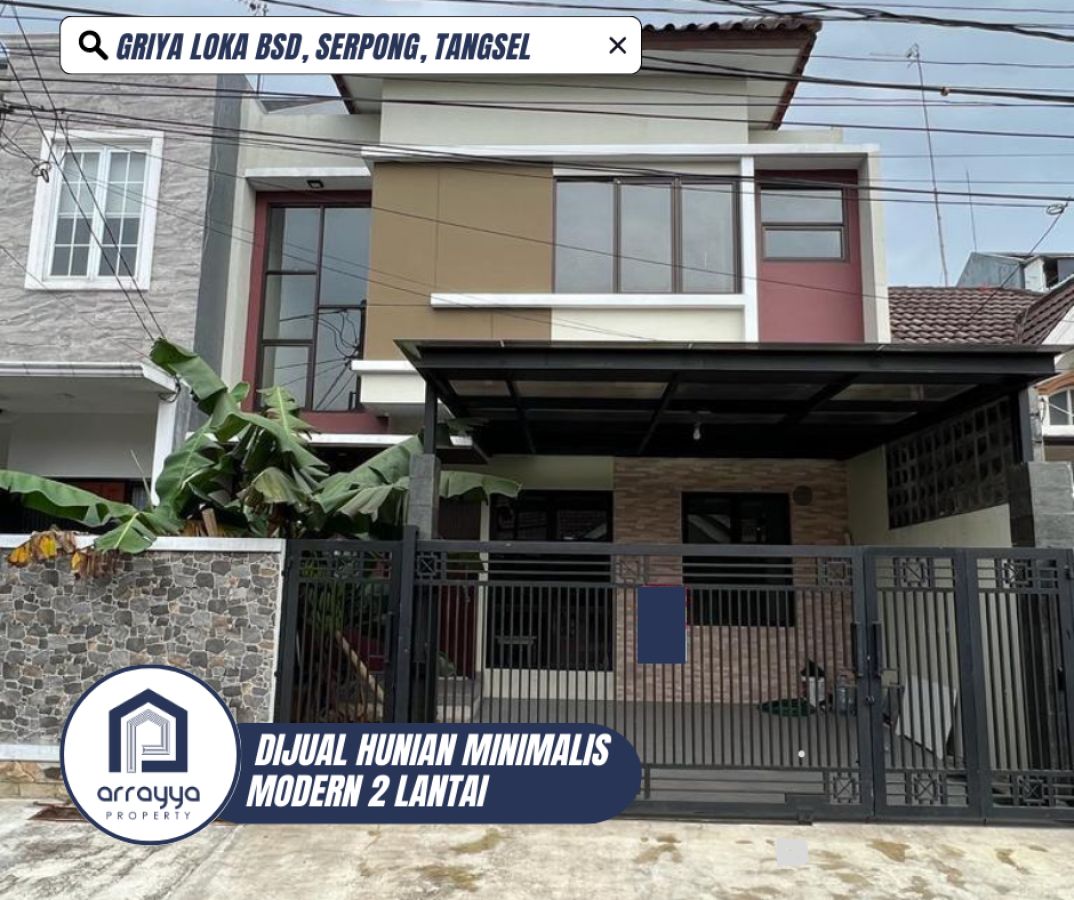 Rumah 2 lantai model minimalis modern Siap Huni Griya Loka/HRB79
