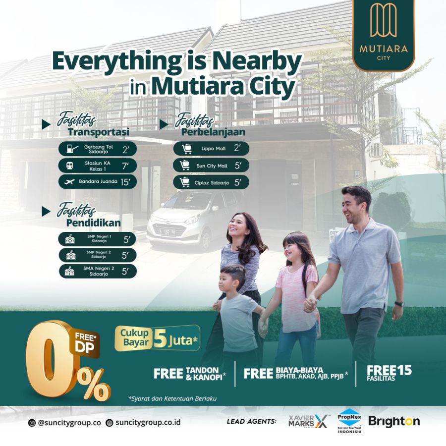 Dijual Rumah Baru Mutiara City Sidoarjo start 600jutaan Startegis